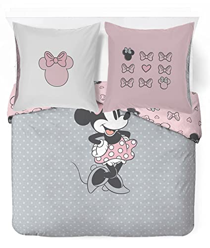 Disney Minnie One of a Kind 100% Baumwollle Bettbezug 200x200 cm Doppelbettgröße mit 2 Kissenbezügen 80x80 cm