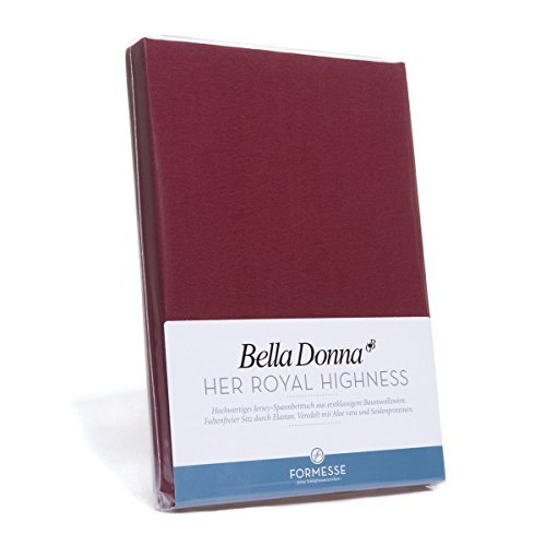 Bella-Donna Bella-Donna Jersey Spannbettlaken, bordeaux, 180 cm x 200 cm
