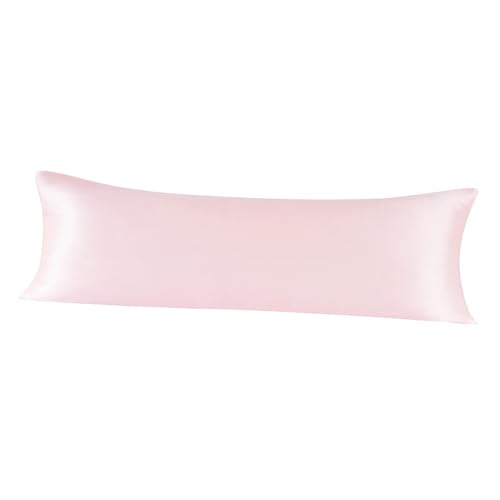 Seidenkissenbezug Langer Kissenbezug aus reiner Mullberry-Seide mit verstecktem Reißverschluss. Kissenbezug aus weicher Seide mit Reißverschluss for Bettwäsche, 3 Größen Für Schlafzimmer(Pink,Standar d
