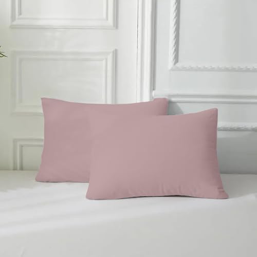 Kissenbezüge aus ägyptischer Baumwolle, Fadenzahl 1000, Standard/Queen-Size-Grö e, 50,8 x 76,2 cm, 2 Stück, luxuriöse Hotelqualität, extra weiche Farbe in Rouge, Premium-Komfort und Haltbarkeit