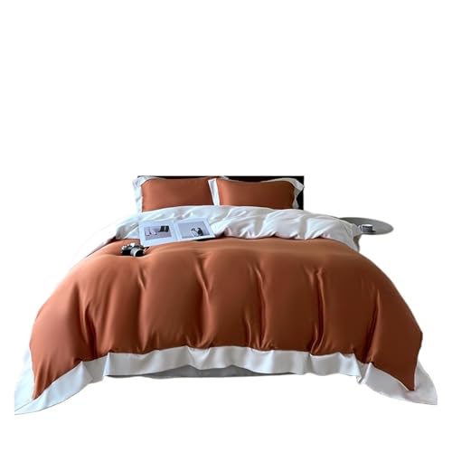 Generisch Kompatibel mit Seiden-Bettbezug-Set, Kissenbezug, Bettwäsche(002,Queen)