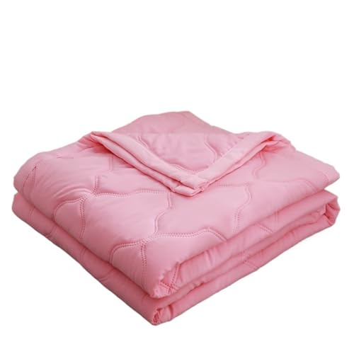 Sommer Quilt Plaid Bettdecke Kingsize-Bett Klimaanlage Dünne Decke Bettdecke Bettwäsche(Pink,200x230c m)