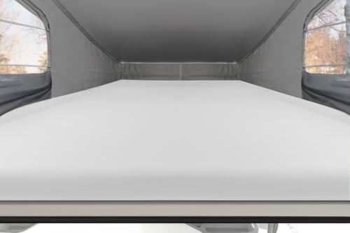 Black Forest Fox Spannbettlaken Ford Nugget V710 ab 2024 – Aufstelldach/Pop-Up-Roof, Weiß, passgenau aus ägyptischer Baumwolle (Spannbettlaken V710 Pop-Up Weiß)
