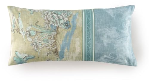 Bassetti ACQUAFORTE Kissenhülle zu Bettwäsche aus 100% Baumwollsatin in der Farbe GRÜN V1, Maße: 40x80 cm - 9333306