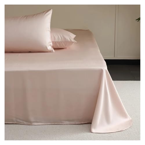 Maulbeerseide-Bettlaken, nur einfarbig, Bettlaken, Glatte, kühlende Oberlaken, Bettwäsche(Youth Pink,2xPillowcase 48x74cm)