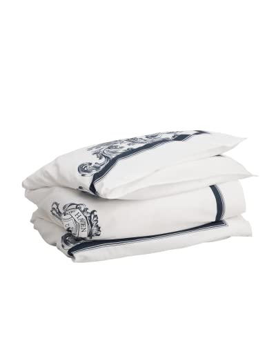 GANT Crown Paisley Design Bettdeckenbezug einzeln Farbe Marine Größe 135x200cm Baumwollbettwäsche Ornamente