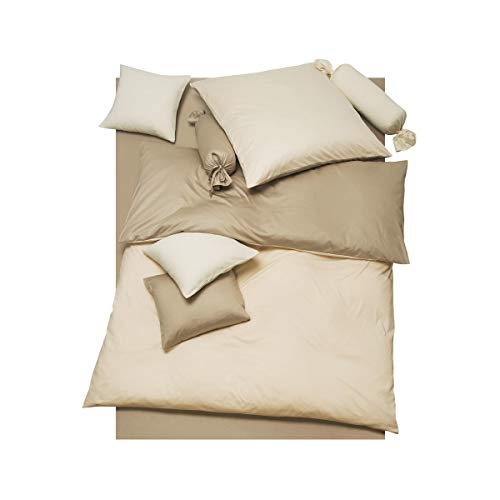 Doris Meyer Interlock-Jersey Wendebettwäsche Milano Taupe/beige 1 Bettbezug 155 x 220 cm + 1 Kissenbezug 80 x 80 cm