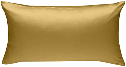 Bettwaesche-mit-Stil Mako-Satin Baumwollsatin Bettwäsche Uni einfarbig zum Kombinieren (Kissenbezug 40 cm x 80 cm, Gold) viele Farben & Größen Bettwaesche-mit-Stil Mako-Satin Baumwollsatin Bettwäsche Uni einfarbig zum Kombinieren (Kissenbezug 40 cm x 80 cm, Gold) viele Farben & Größen