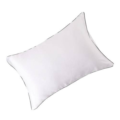 ULTECHNOVO Seiden Kopfkissenbezug Weiß Kissenbezug Bettwäsche Simulations Seidenkissenbezug Für Zuhause Schlafzimmer Sofa Hautfreundlich Waschbar