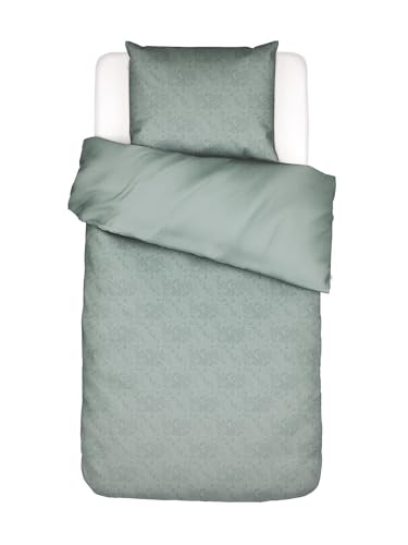 ESSENZA Bettwäsche Felipa Dusty Green, 135x200 + 1x 80x80 cm - 100% Bambus 300TC - Jacquard