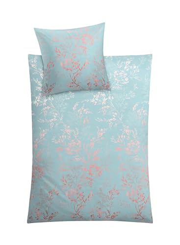 Kleine Wolke Bettwäsche Satin Kate Krokusblau 155 x 220 cm und 80 x 80 cm