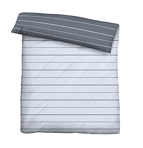 biberna 0636044 Mix & Match Bettbezug Mako-Baumwoll-Satin 1x 155x220 cm, blau