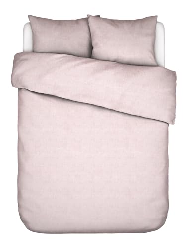 ESSENZA Bettwäsche Jule Woodrose, 200x200 + 2X 80x80 cm - 100% Bio-Baumwolle 114TC - Uni