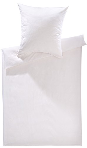 Lorena Uni Feinflanell Bettwäsche Daphne beige Kissenbezug einzeln 80x80 cm