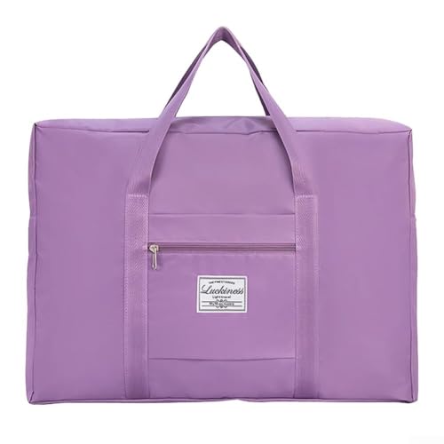 Gdfnmogo Aufbewahrungstasche für Bettwäsche und Decken, große Kapazität, wasserdicht, tragbare Handhalterung, Polyester-Organ, Violett