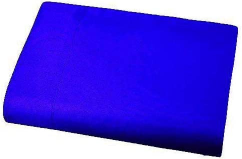 Klassisches Bettlaken, ägyptische Baumwolle, Fadenzahl 500, luxuriöses Königsblau, für Doppelbett, weich, hypoallergen, unverzichtbar