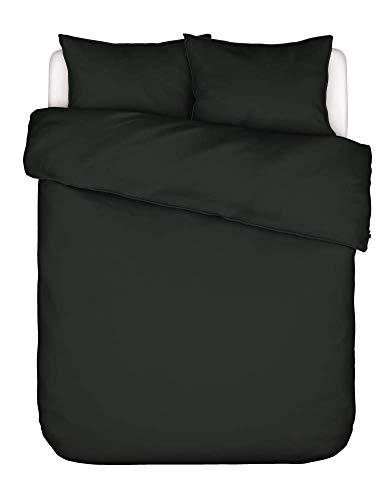 Essenza Bettwäsche Minte Anthrazit, 155x220 + 1x 80x80 cm, 100% Baumwollsatin, Uni