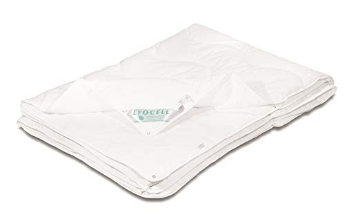 Bach's Betten Welt Lyocell Tencel 4 Jahreszeitendecke Duetto 100% Natur Oeko-Tex Neuheit (135x200 cm)