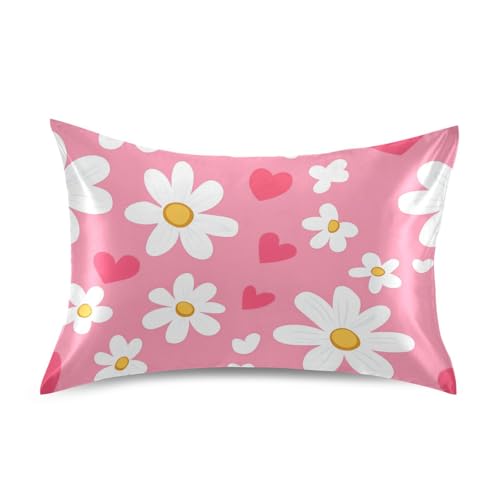 Sweet Daisy Valentine Cartoon Herz Polyester Kissenbezüge Ägyptische Baumwolle Kissenbezüge Fundas de Almohadas Blancas Queen Standardgröße 50,8 x 66 cm