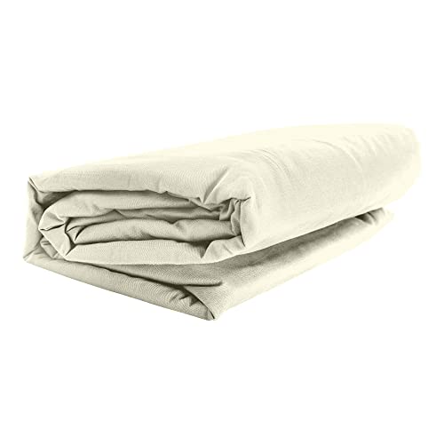 GMD Living Mr. Sandman Spannbettlaken Full ELASTAN, Farbe:212-elfenbein, Größe:120-130 x 200-220 cm