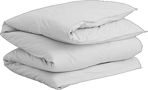 Sateen Stitch Single Duvet Light Grey 155X220
