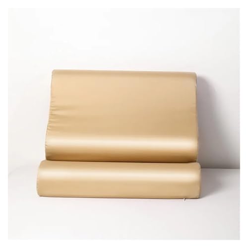 Kopfkissenbezug Seide Bettwäsche Kissen Fall Einfarbig Schlaf Schutz Kissenbezug(Color 6,30x50cm 2Pcs)