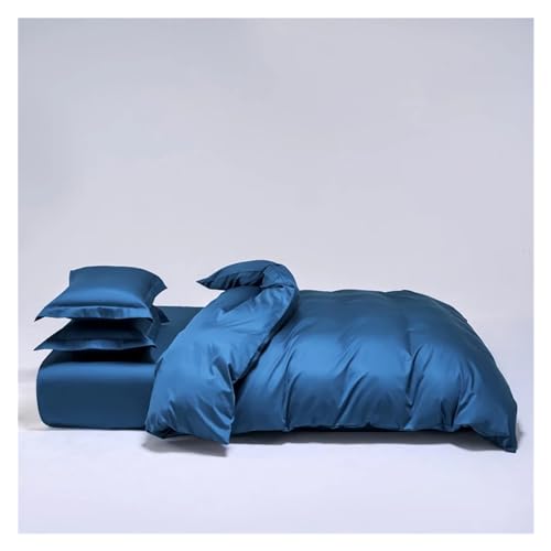 AYCDL Bettwäsche-Set, Queen- Und Kingsize-Familienbettwäs che-Set Aus 1000Tc Ägyptischer Baumwolle, Bettbezug, Laken, Kissenbezug, Luxus-Bettdecke,A-Fitted Bed Sheet_King 4PCS