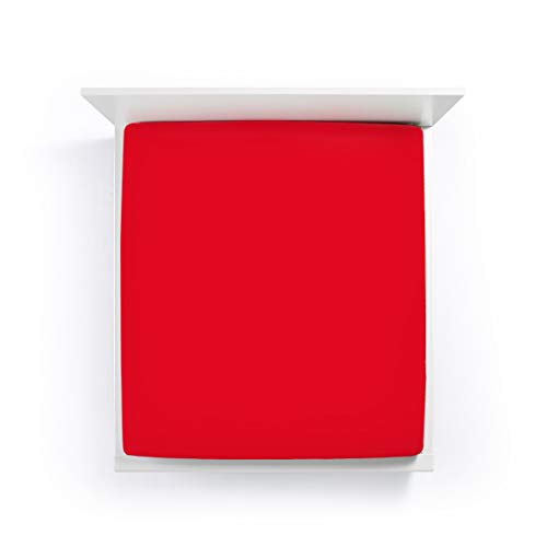 Bella-Donna Bella-Donna Jersey Spannbettlaken, 0185 Rot, 90x190 cm - 100x220 cm