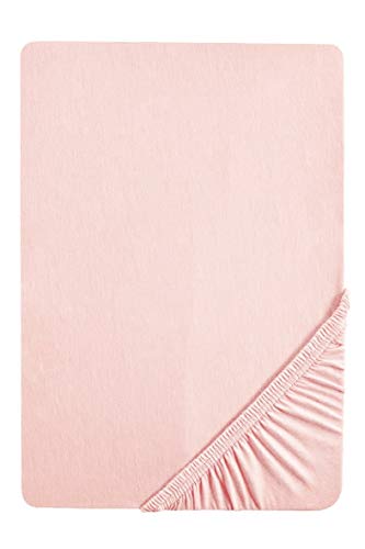 Biberna 77155/111/040 Jersey-Stretch Spannbetttuch / 90 x 190 cm - 100 x 200 cm / Farbe: rose