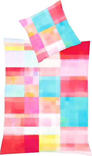 fleuresse Mako-Satin Bettwäsche Bed Art S Helmond multicolor 1 Bettbezug 135 x 200 cm + 1 Kissenbezug 80 x 80 cm