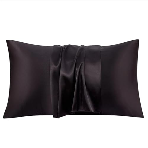 Solide Seide Kissenbezug Haar Haut schützen Bett dekorative Luxus komfortable Home Bettwäsche(Color10,1PCx5 1x66cm)