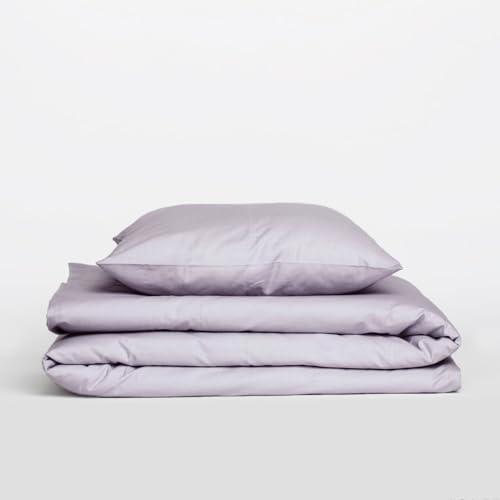 AGA.PIE Bambus Lyocell Kinder Bettwäsche-Set 100x135 + 60x40 cm - Flieder-Lila, 100% Bio Oeko-Tex 100, für Allergiker, Antibakteriell, Kinder-Bettwäsche, Atmungsaktiv, Geruchshemmend, Besonders sanft