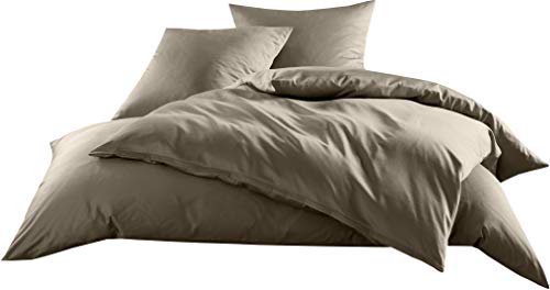 Mako Satin Baumwollsatin Uni einfarbig zum Kombinieren (135 x 200, Braun)