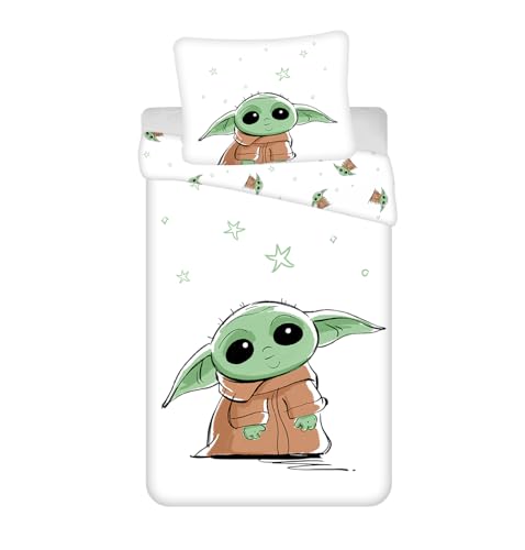 Star Wars The Mandalorian Baby Yoda Bettwäsche Bettbezug 140x200+70x90cm