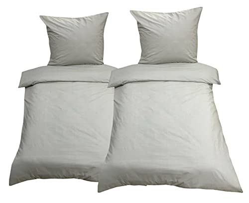 Visaggio 4 teilige Mikrofaser Bettwäsche 135x200 cm Bettbezug Bettwaren Uni Grau Einfarbig Visaggio 4 teilige Mikrofaser Bettwäsche 135x200 cm Bettbezug Bettwaren Uni Grau Einfarbig