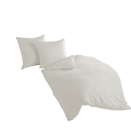 Bierbaum hochwertige Uni Fein Biber Bettwäsche 2 tlg. 155x220cm einfarbig Silber 100% Baumwolle Bierbaum hochwertige Uni Fein Biber Bettwäsche 2 tlg. 155x220cm einfarbig Silber 100% Baumwolle