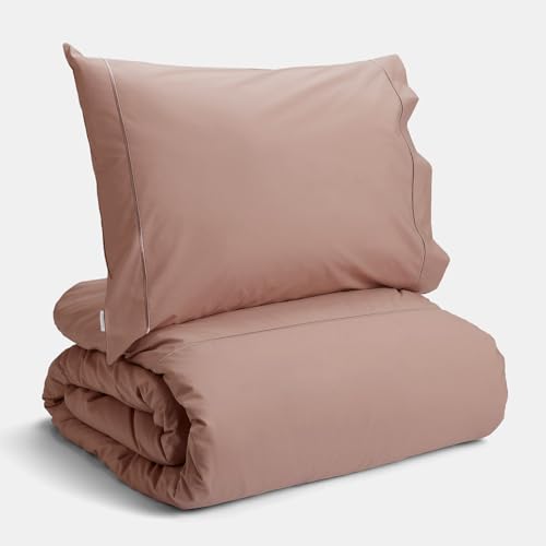 Bianca Plain Dyed Rose Tan Bettwäsche 240 x 220 + 60 x 70 (2) + 60 x 70 (2) Weiß