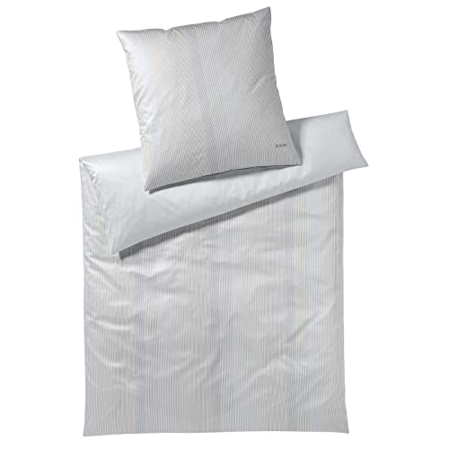 JOOP! Satin Bettwäsche Groove 4107 | 9 Silber - 135 x 200