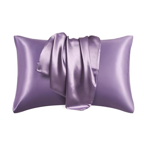 Kissenbezug Aus Seide Seide Kissenbezug Bett Dekorative Satin Haar Schönheit Kissen Abdeckungen Luxus Bequeme Hause Bettwäsche Fällen(Color4,1PCx51x76c m(20x30in))