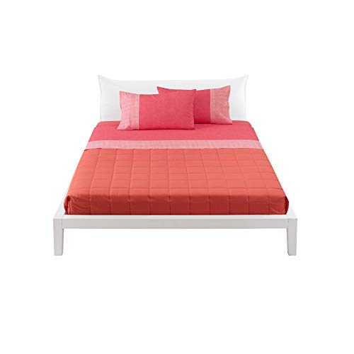 Bassetti Bettwäsche-Set für Doppelbett, 100 % Baumwolle, Oberlaken 240 x 280 cm, Spannbettlaken 175 x 200 cm, 2 Kissenbezüge 50 x 80 cm