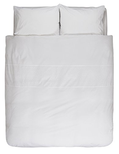 ESSENZA Premium Bettwäsche Yasmin Weiß Stickereien Verzierungen Perkal, Größe:135 cm x 200 cm, 401079-100DE-001, White