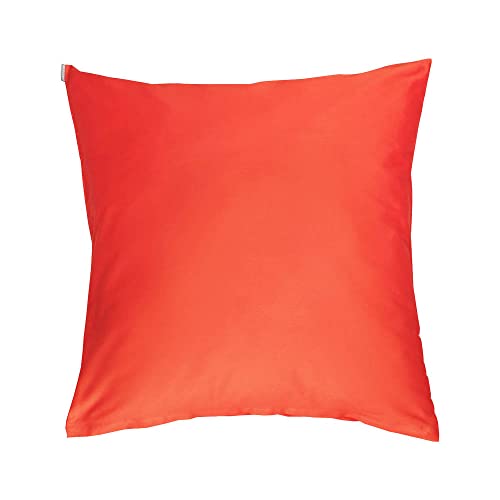 Bassetti Uni Kissenhülle zu Bettwäsche aus 100% Baumwollsatin in der Farbe Korallrot 1987 - R7, Maße: 80x80 cm - 9234136