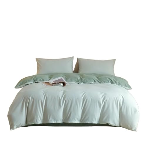 Generisch 3-teiliges Bettbezug-Set aus ägyptischer Baumwolle, 1 Stück und 2 Kissenbezüge(Qianlv-doul v,200x230cm 3pcs)