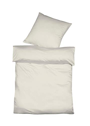 fleuresse Halbleinen Bettwäsche Provence leinen, 1 Bettbezug 155 x 220 cm + 1 Kissenbezug 80 x 80 cm