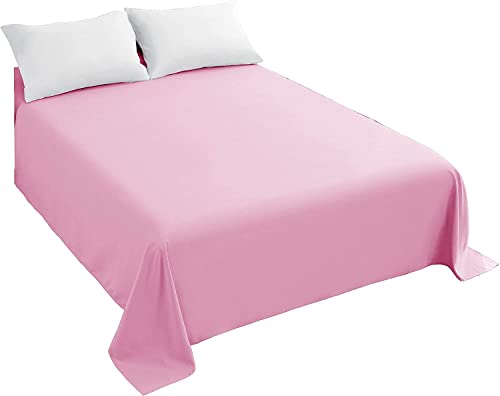 Bettlaken aus hochwertiger ägyptischer Baumwolle, Fadenzahl 500, klassisches Oberlaken für Doppelbett, weich, luxuriös, unverzichtbar