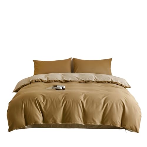 Generisch 3-teiliges Bettbezug-Set aus ägyptischer Baumwolle, 1 Stück und 2 Kissenbezüge(Jiaotang-ka qi,200x230cm 3pcs)