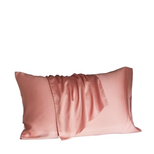 Seidenkissenbezug Kissenbezug aus natürlicher Maulbeerseide, 50 x 70, 65 x 65, echte Seide, schützt die Haut, Kissenbezug, Bettwäsche, Kissenbezüge, Bezug(Pink,50x65cm 2pcs)