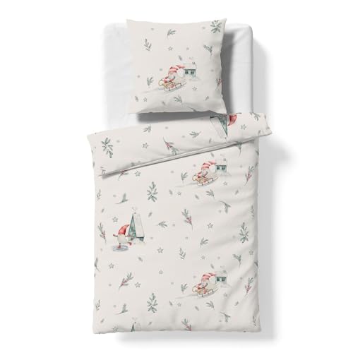 fleuresse Feinbiber Bettwäsche Aspen Genk rot