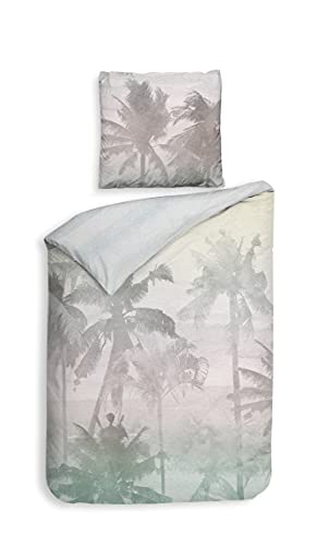 HNL Mako Satin Bettwäsche Greg Multicolor (155x220 + 80x80 cm)