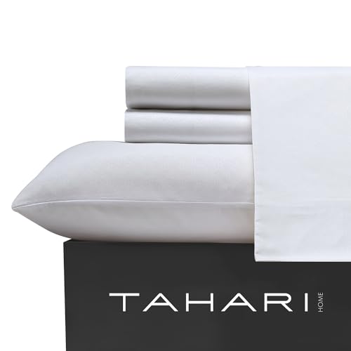 Tahari Home Bettlaken, weiches Bettwäsche-Set mit passenden Kissenbezügen, Essentials, knitterfreie Raumdekoration (Winny Bright White, King)